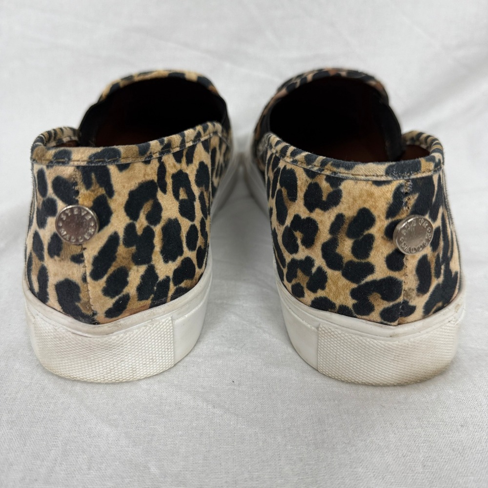 Steve Madden Safary‎ Leopard Print Slip On Sneakers Shoes Size 9M - Picture 5 of 13